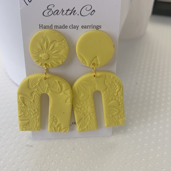 Handmade clay earrings. New - Picture 6 of 14